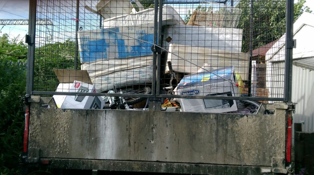 East London clearing rubbish